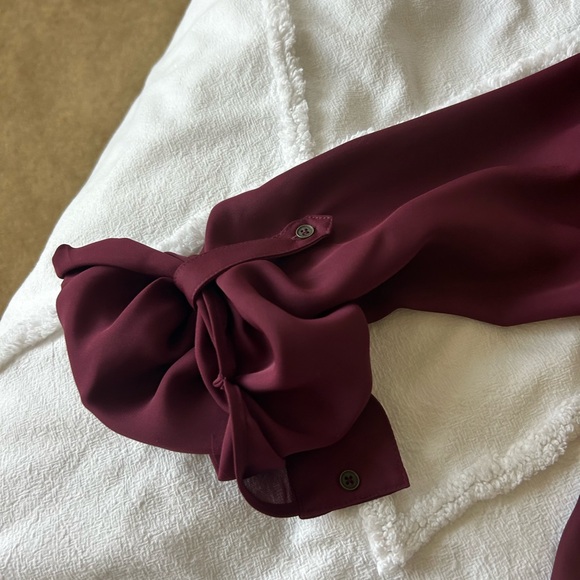 Candies XL long sleeve maroon top - Picture 5 of 5